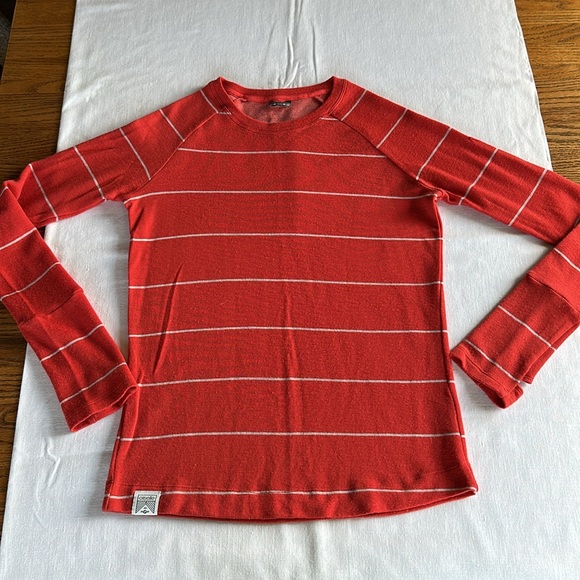 oiselle Sweaters - oiselle Wazzie Wool Orange Striped Sweater 6